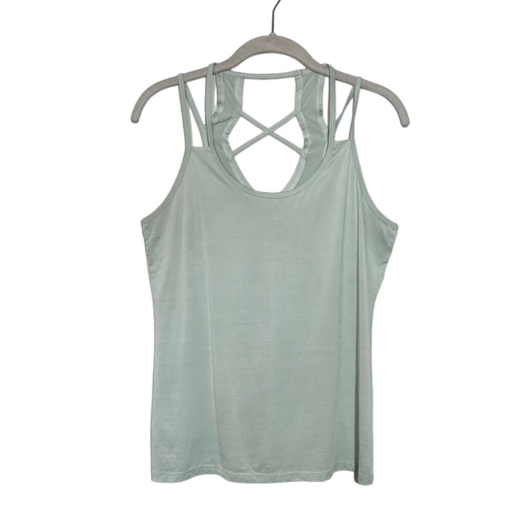 Marika Women's Athletic Strappy Tank in Light Green - Sz S